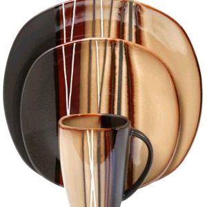 Home Trends Bazaar Brown 16 pc Dinnerware set